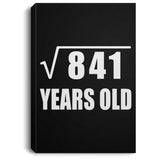 29th Birthday Square Root of 841 Years Old - Canvas Portrait