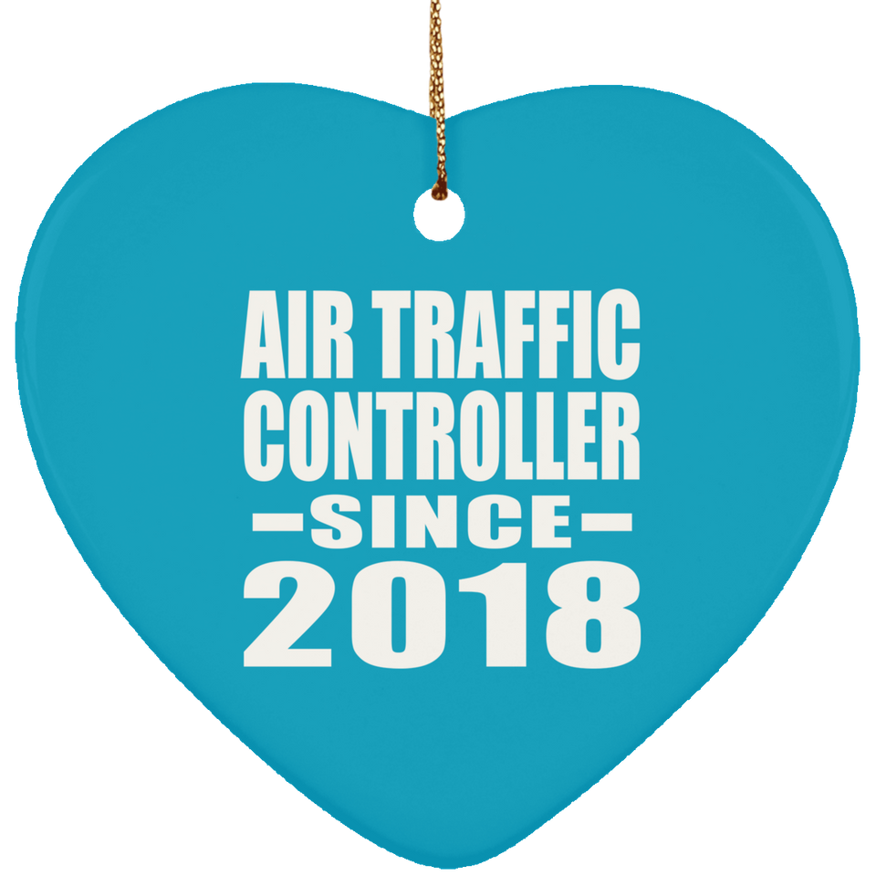 Air Traffic Controller Since 2018 - Heart Ornament