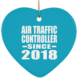 Air Traffic Controller Since 2018 - Heart Ornament