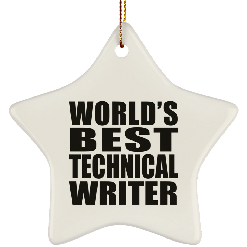 World's Best Technical Writer - Star Ornament