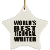 World's Best Technical Writer - Star Ornament