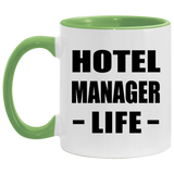 Hotel Manager Life - 11oz Accent Mug Green