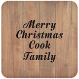 Merry Christmas Cook Family - Drink Coaster C