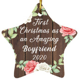 First Christmas As an Amazing Boyfriend 2020 - Star Ornament A