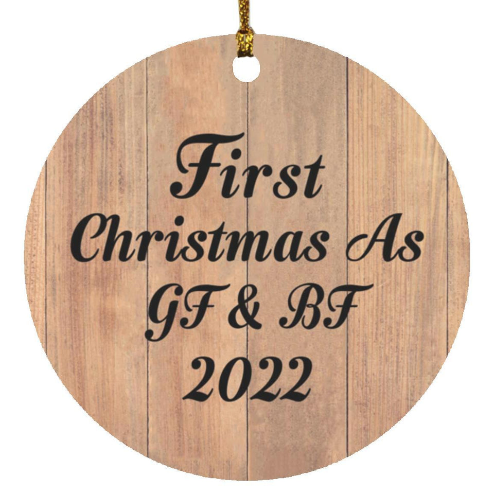 First Christmas As Gf & Bf 2022 - Circle Ornament C