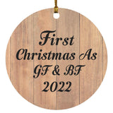 First Christmas As Gf & Bf 2022 - Circle Ornament C