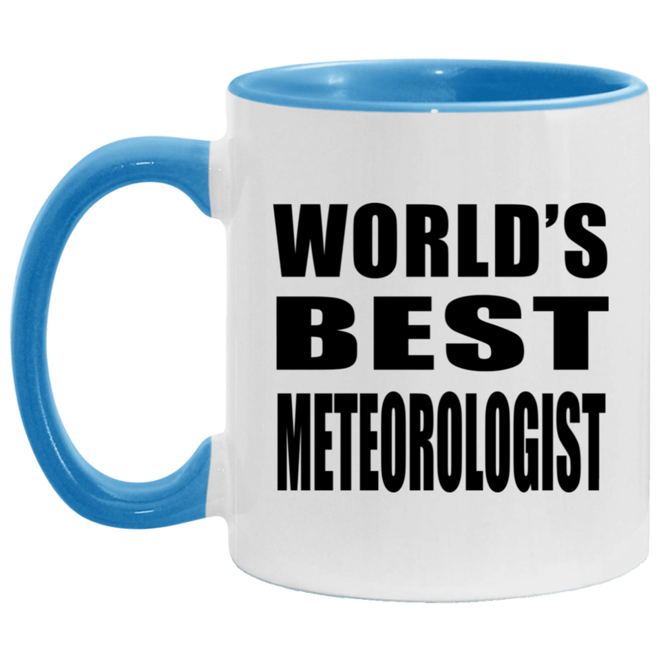 World's Best Meteorologist - 11oz Accent Mug Blue