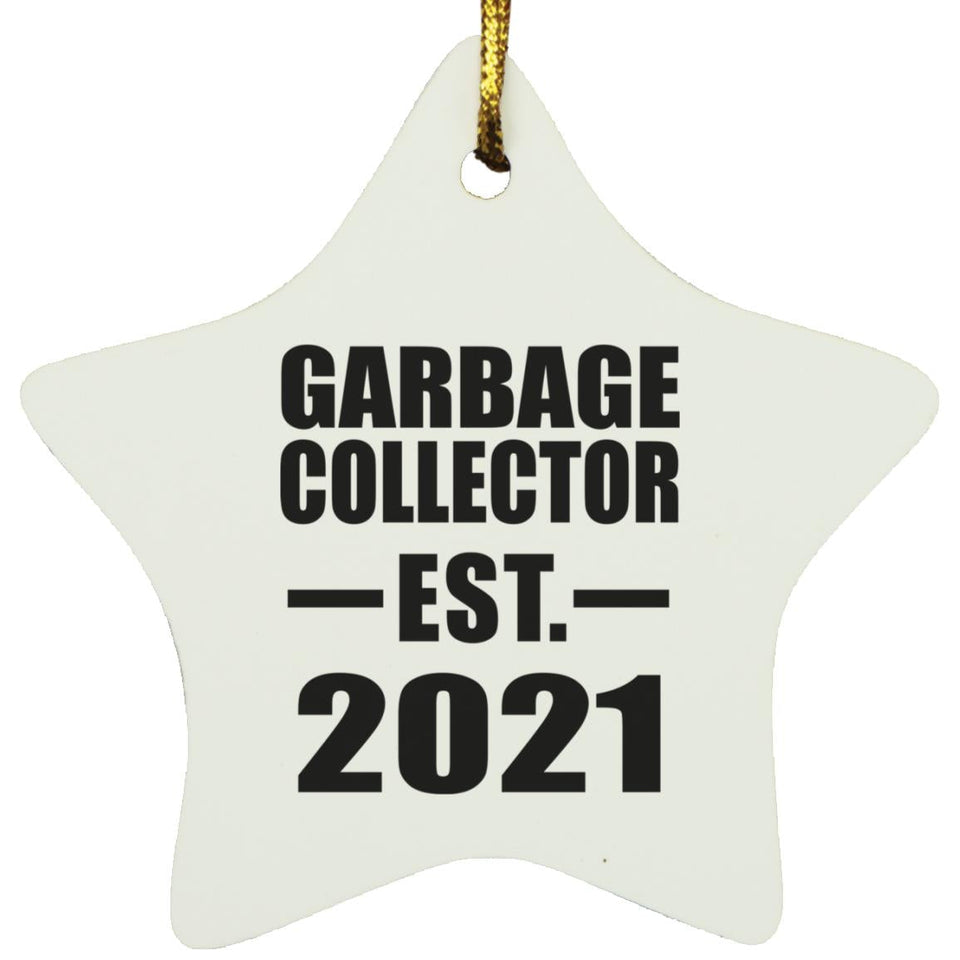 Garbage Collector Established EST. 2021 - Star Ornament