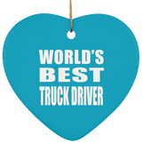 World's Best Truck Driver - Heart Ornament
