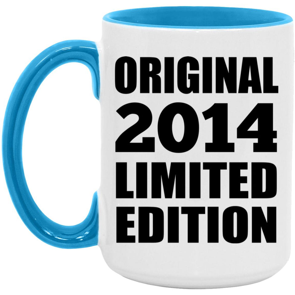 10th Birthday Original 2014 Limited Edition - 15oz Accent Mug Blue