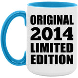 10th Birthday Original 2014 Limited Edition - 15oz Accent Mug Blue