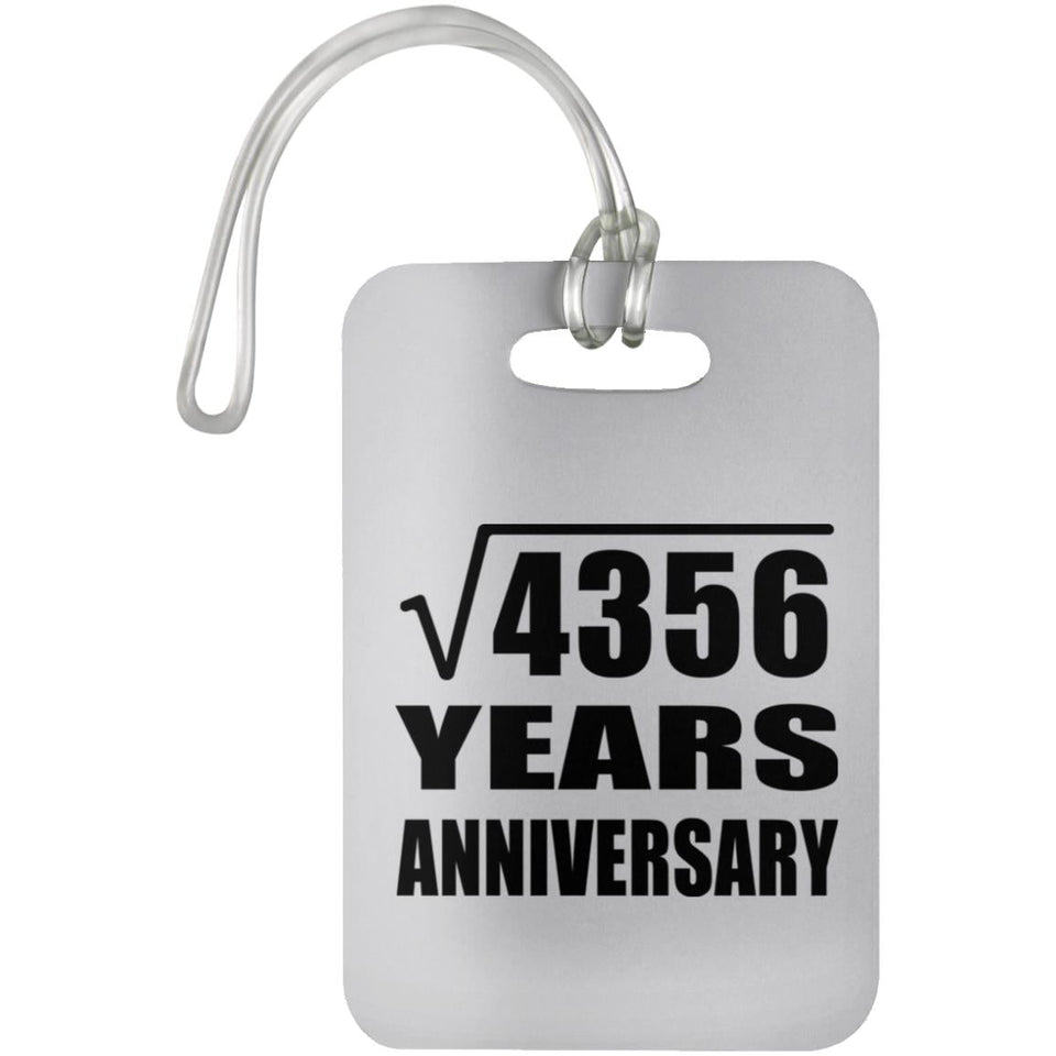 66th Anniversary Square Root of 4356 Years Anniversary - Luggage Bag Tag
