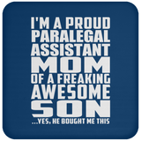 Proud Paralegal Assistant Mom Of Awesome Son - Drink Coaster
