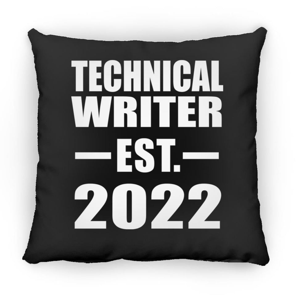 Technical Writer Established EST. 2022 - Throw Pillow Black