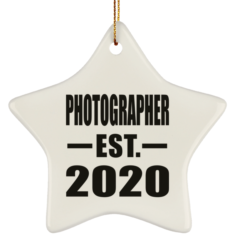 Photographer Established EST. 2020 - Star Ornament
