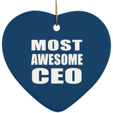 Most Awesome CEO - Heart Ornament