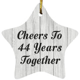 44th Anniversary Cheers To 44 Years Together - Star Ornament F