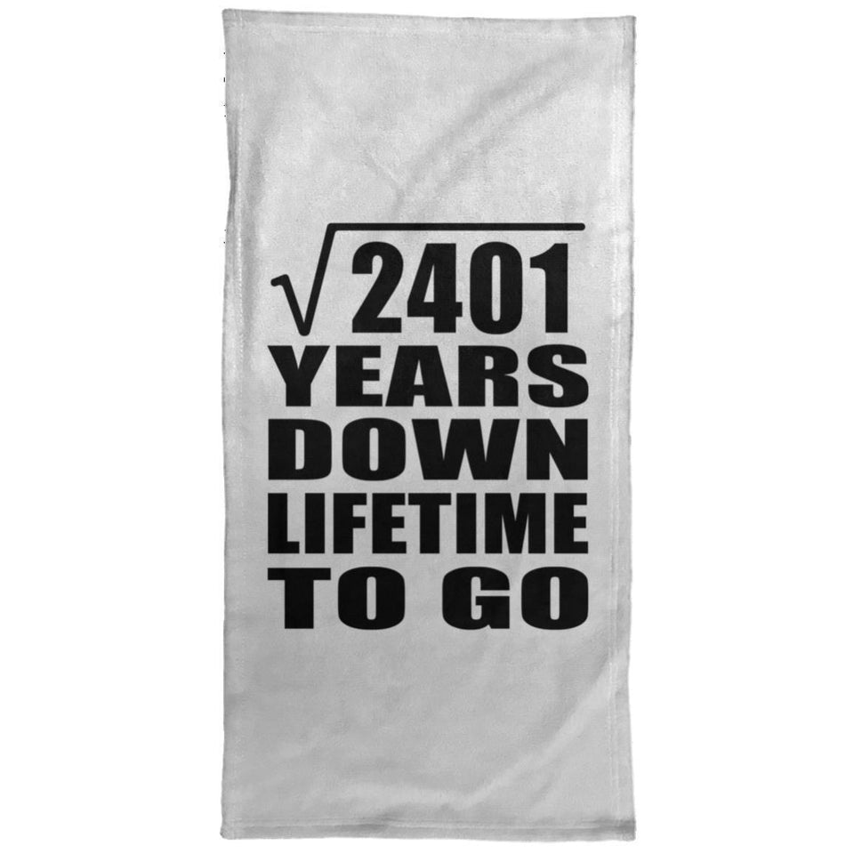 49th Anniversary Square Root of 2401 Years Lifetime To Go - Hand Towel