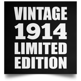 110th Birthday Vintage 1914 Limited Edition - Poster Square
