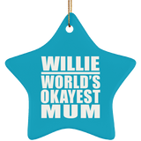 Willie World's Okayest Mum - Star Ornament