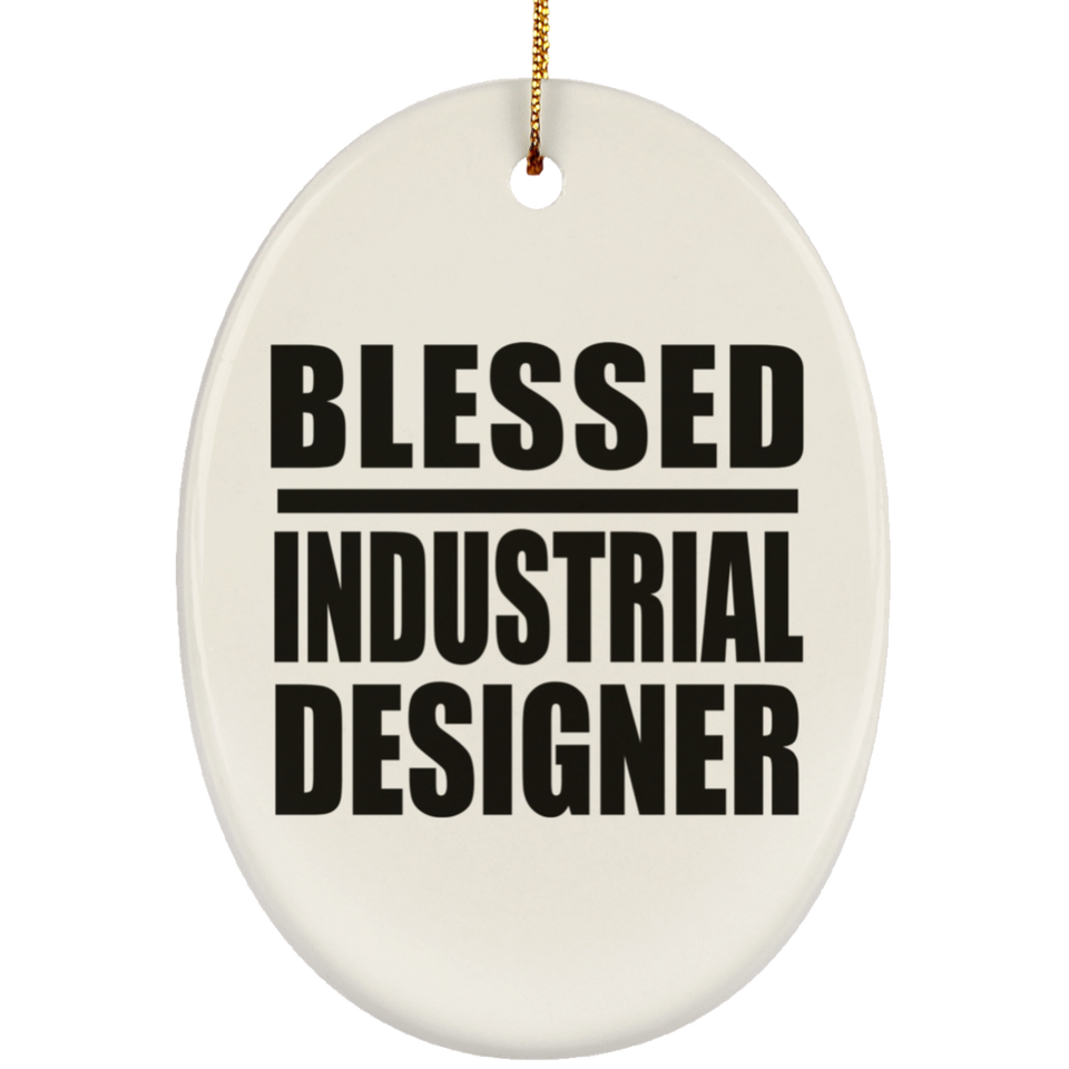 Blessed Industrial Designer - Oval Ornament