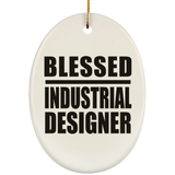 Blessed Industrial Designer - Oval Ornament