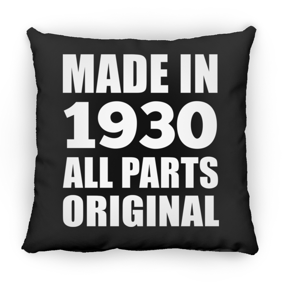 94th Birthday Made in 1930 All Parts Original - Throw Pillow Black