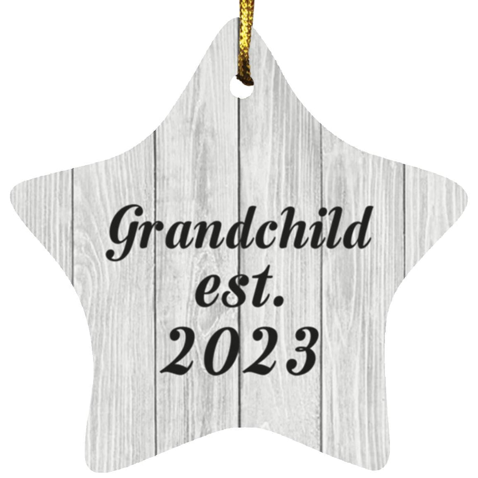 Grandchild Established Est. 2023 - Star Ornament F