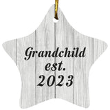 Grandchild Established Est. 2023 - Star Ornament F