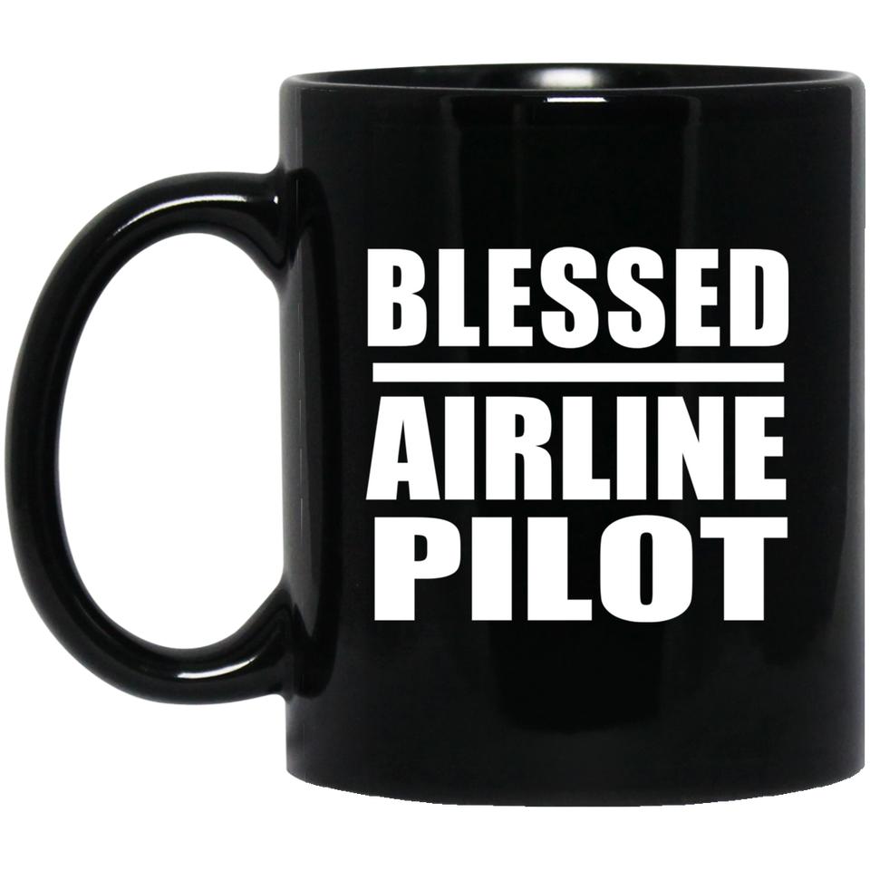 Blessed Airline Pilot - 11oz Coffee Mug Black