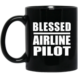 Blessed Airline Pilot - 11oz Coffee Mug Black