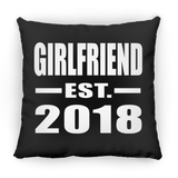 Girlfriend Established EST. 2018 - Throw Pillow Black