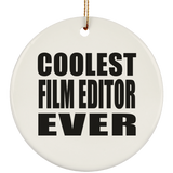 Coolest Film Editor Ever - Circle Ornament
