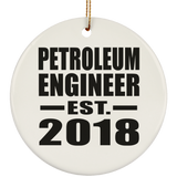 Petroleum Engineer Established EST. 2018 - Circle Ornament