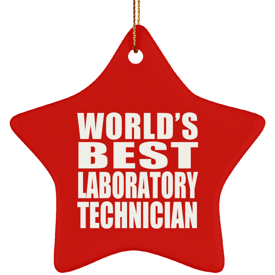 World's Best Laboratory Technician - Star Ornament