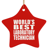 World's Best Laboratory Technician - Star Ornament