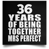 36th Anniversary 36 Years Of Being Mrs Perfect - Poster Square