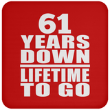 61st Anniversary 61 Years Down Lifetime To Go - Drink Coaster