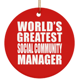 World's Greatest Social Community Manager - Circle Ornament