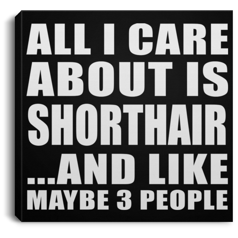 All I Care About Is Shorthair - Canvas Square