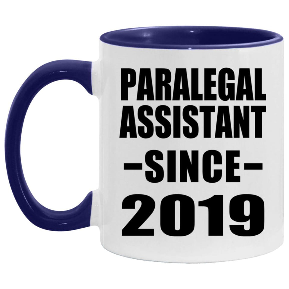 Paralegal Assistant Since 2019 - 11oz Accent Mug Purple