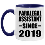 Paralegal Assistant Since 2019 - 11oz Accent Mug Purple