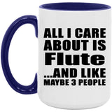 All I Care About Is Flute - 15oz Accent Mug Purple