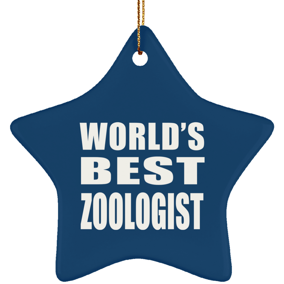 World's Best Zoologist - Star Ornament