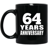 64th Anniversary 64 Years - 11 Oz Coffee Mug Black