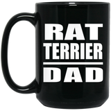 Rat Terrier Dad - 15oz Coffee Mug Black