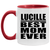 Lucille Best Mom Ever - 11oz Accent Mug Red