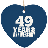 49th Anniversary 49 Years - Heart Ornament