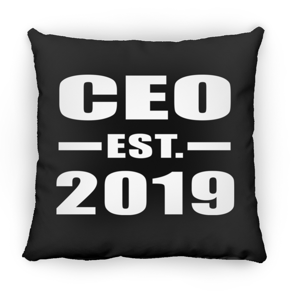 CEO Established EST. 2019 - Throw Pillow Black