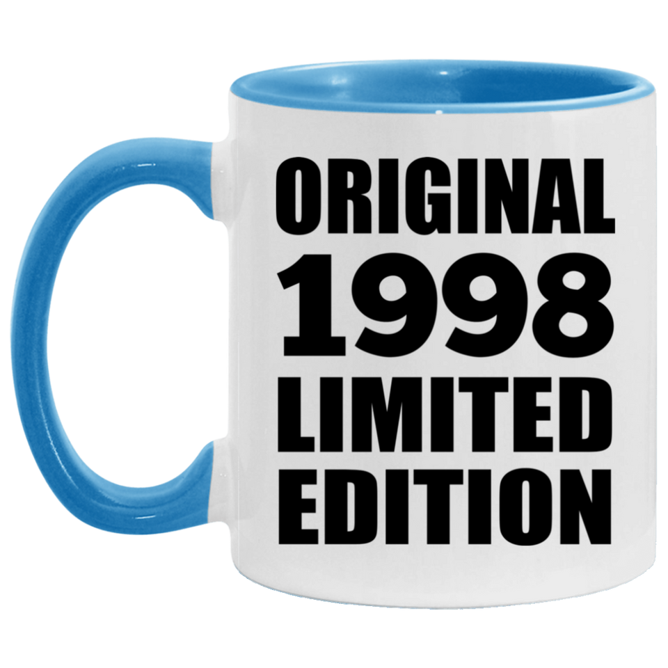 26th Birthday Original 1998 Limited Edition - 11oz Accent Mug Blue